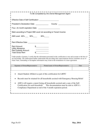 Affidavit of Income Self-certification - Emergency Housing Relief - Arkansas, Page 3
