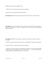 Form AZTCC3F Uniform Personal Injury Interrogatories - Arizona, Page 2