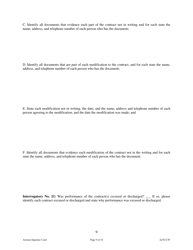 Form AZTCC5F Uniform Contract Interrogatories - Arizona, Page 9