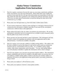 Alaska Notary Commission Application - Alaska, Page 3