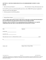 Form AOC GN502F Juror Claim Form - Arizona, Page 4