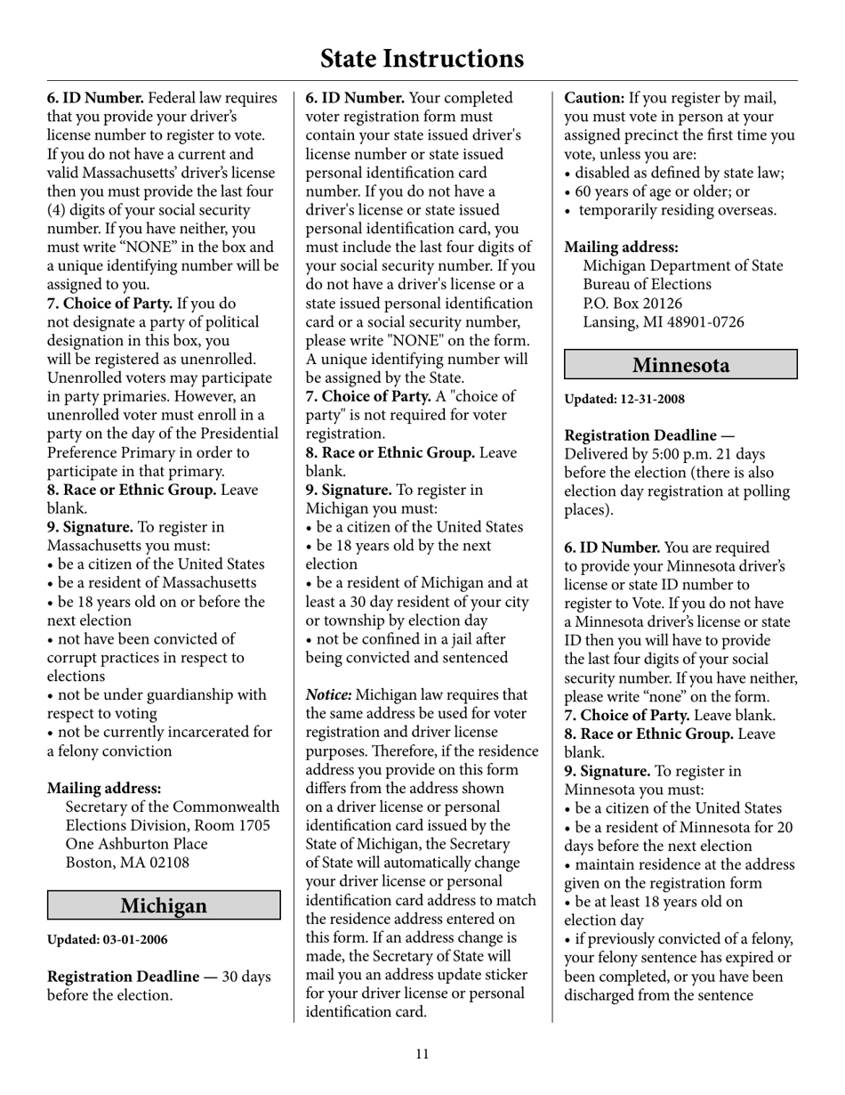 Voter Registration Application, Page 16