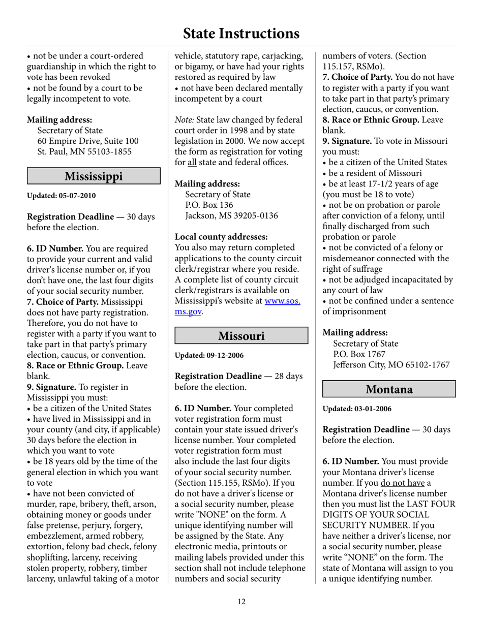 Voter Registration Application, Page 17