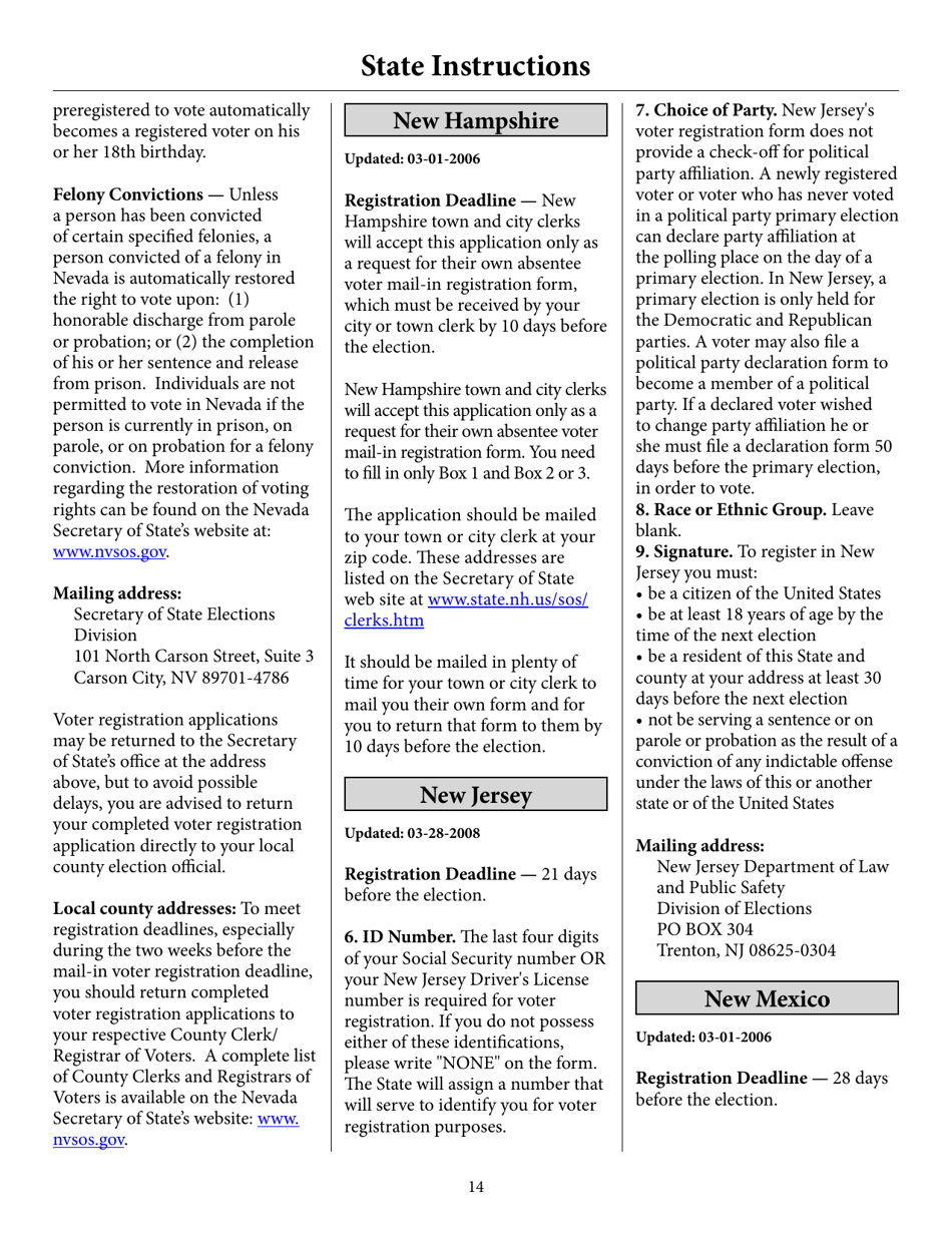 Voter Registration Application, Page 19