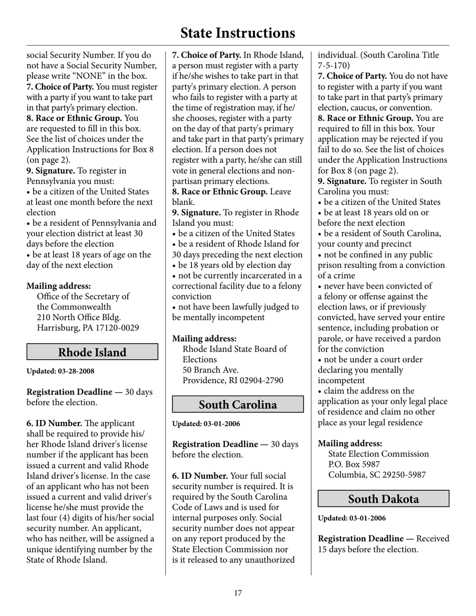 Voter Registration Application, Page 22