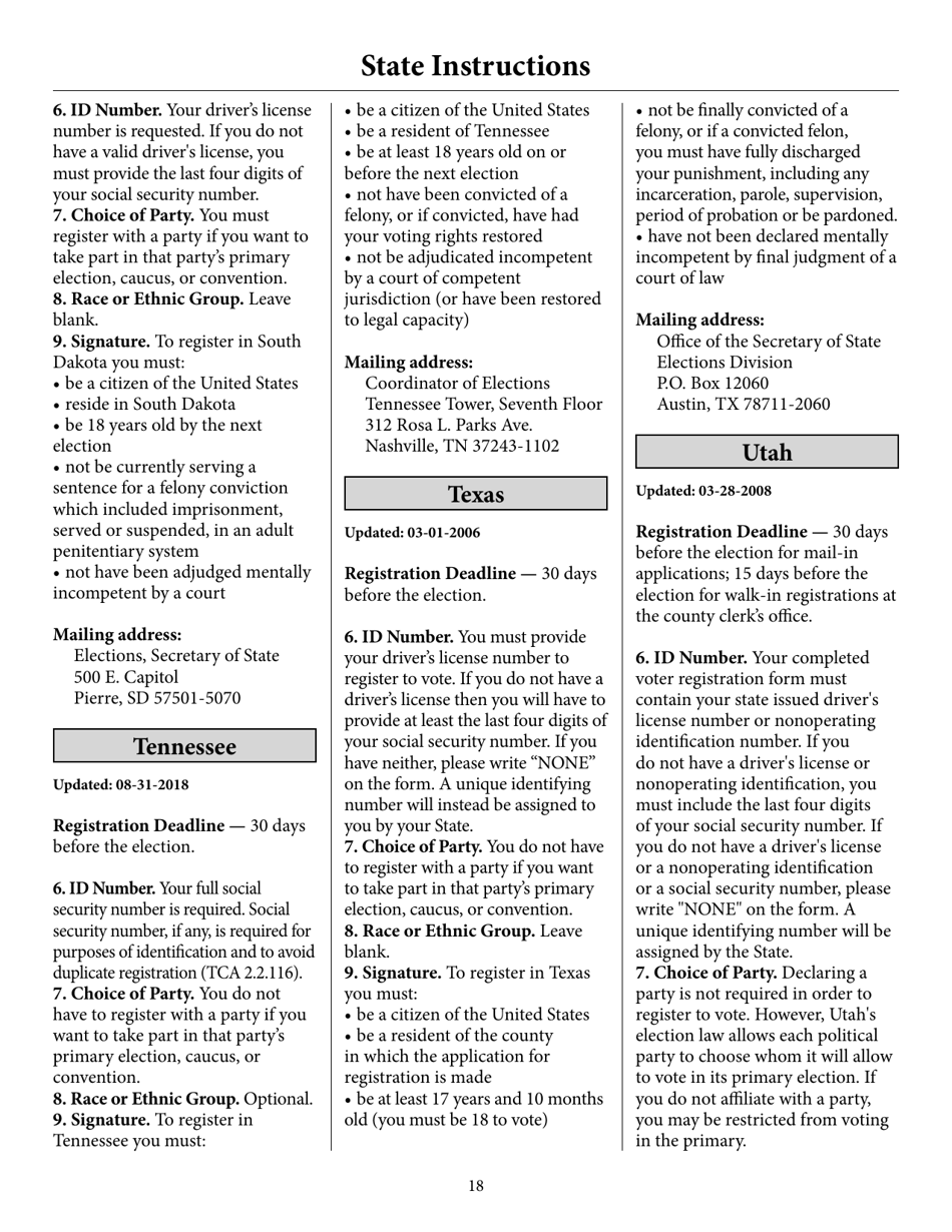 Voter Registration Application, Page 23