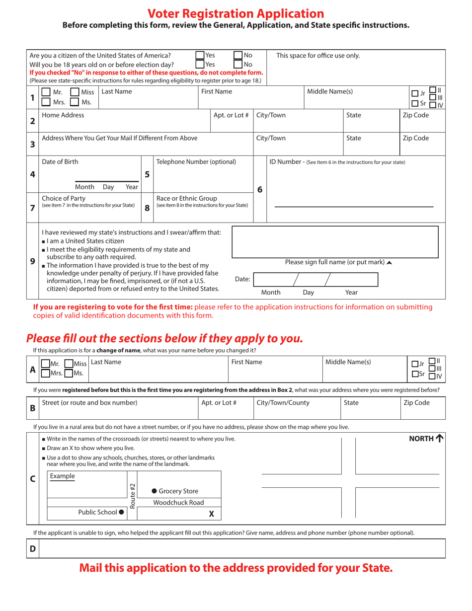 Voter Registration Application, Page 4
