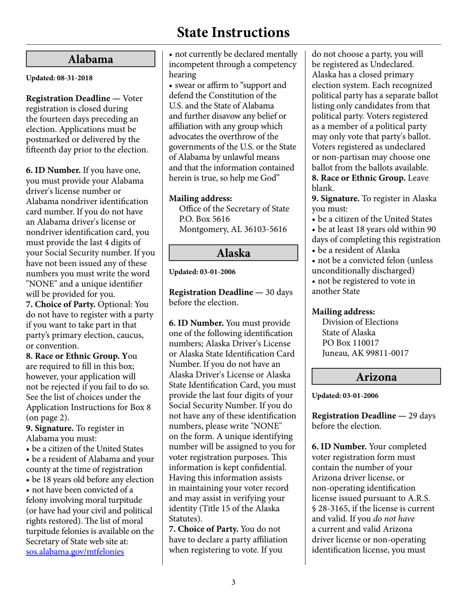 Voter Registration Application, Page 8