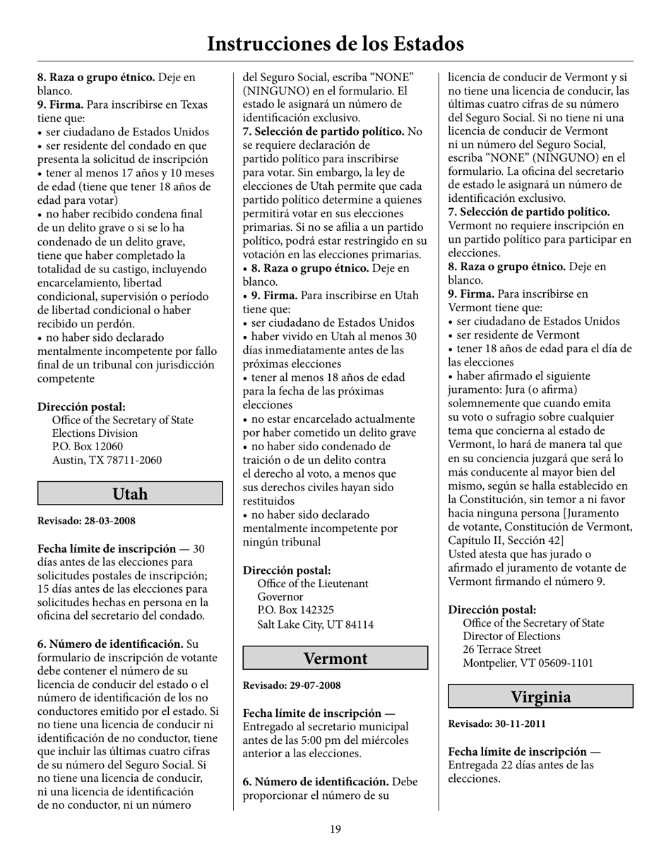 Voter Registration Application (English / Spanish), Page 24