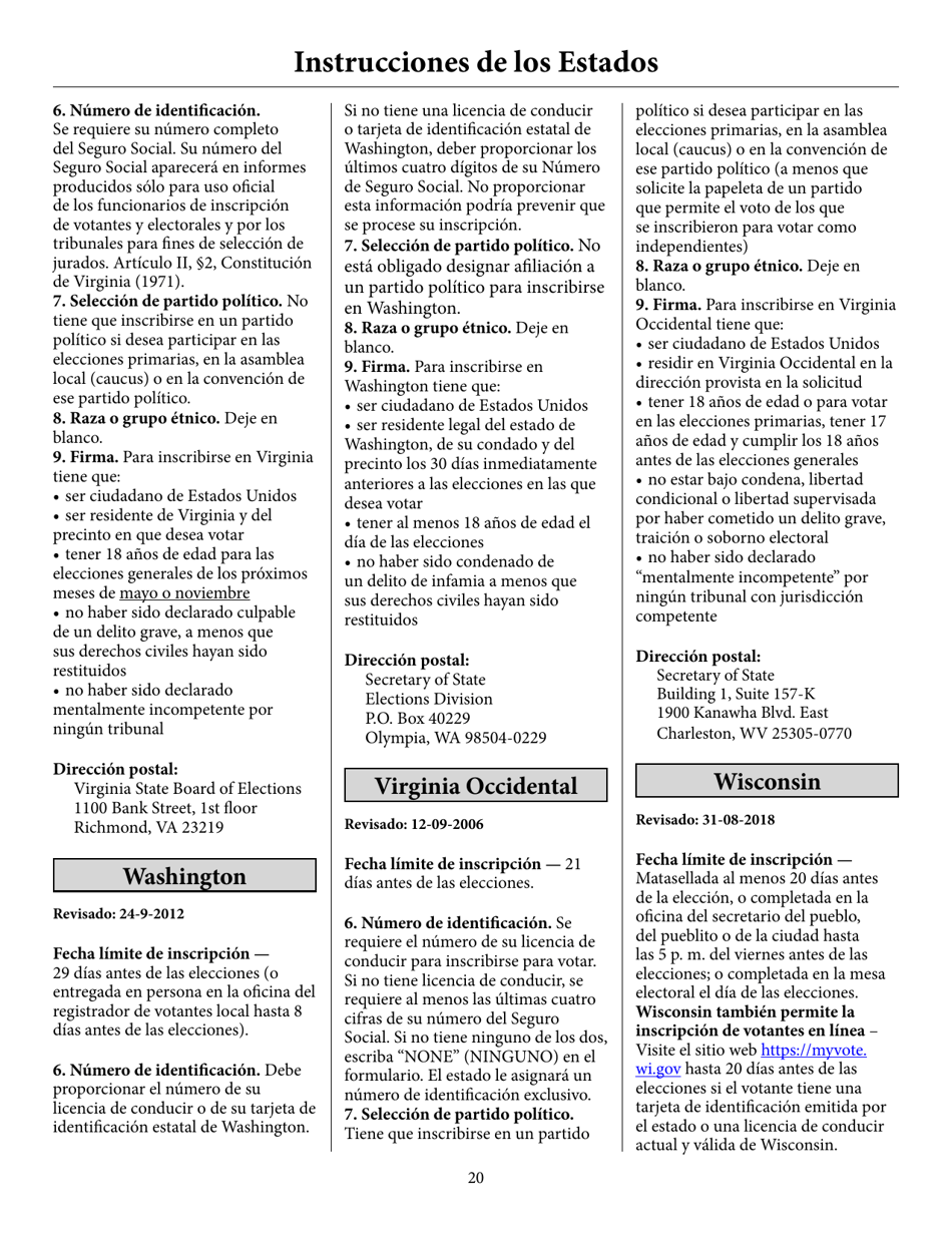 Voter Registration Application (English / Spanish), Page 25