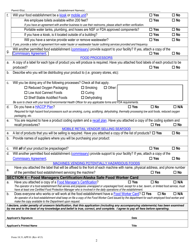 Form 18-31-APP.01 Application for Food Establishment Permit - Alaska, Page 2