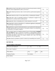 Private Process Server Certification Renewal Application Form - Arizona, Page 3