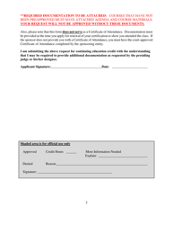 Private Process Server Individual Request for Approval of Sponsored Continuing Education Activity - Arizona, Page 2