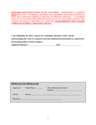 Private Process Server Individual Request for Approval of Independent Learning Activity - Arizona, Page 2