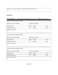 Private Process Server Certification Initial Certification Application Form - Arizona, Page 2