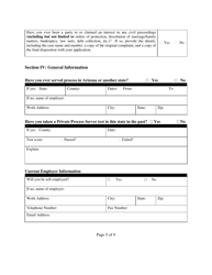 Private Process Server Certification Initial Certification Application Form - Arizona, Page 5