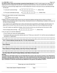 Form SSA-7004 &quot;Request for Social Security Statement&quot;, Page 2