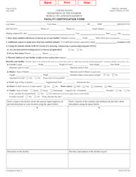 Document preview: Form 4710-24 Facility Certification Form