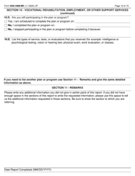 Form SSA-3368-BK Disability Report - Adult, Page 15