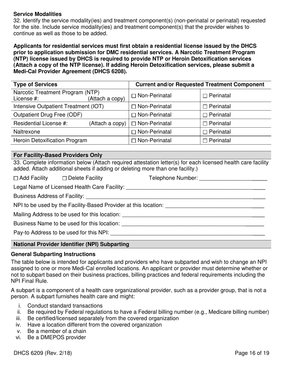Form DHCS6209 Medi-Cal Supplemental Changes - California, Page 18