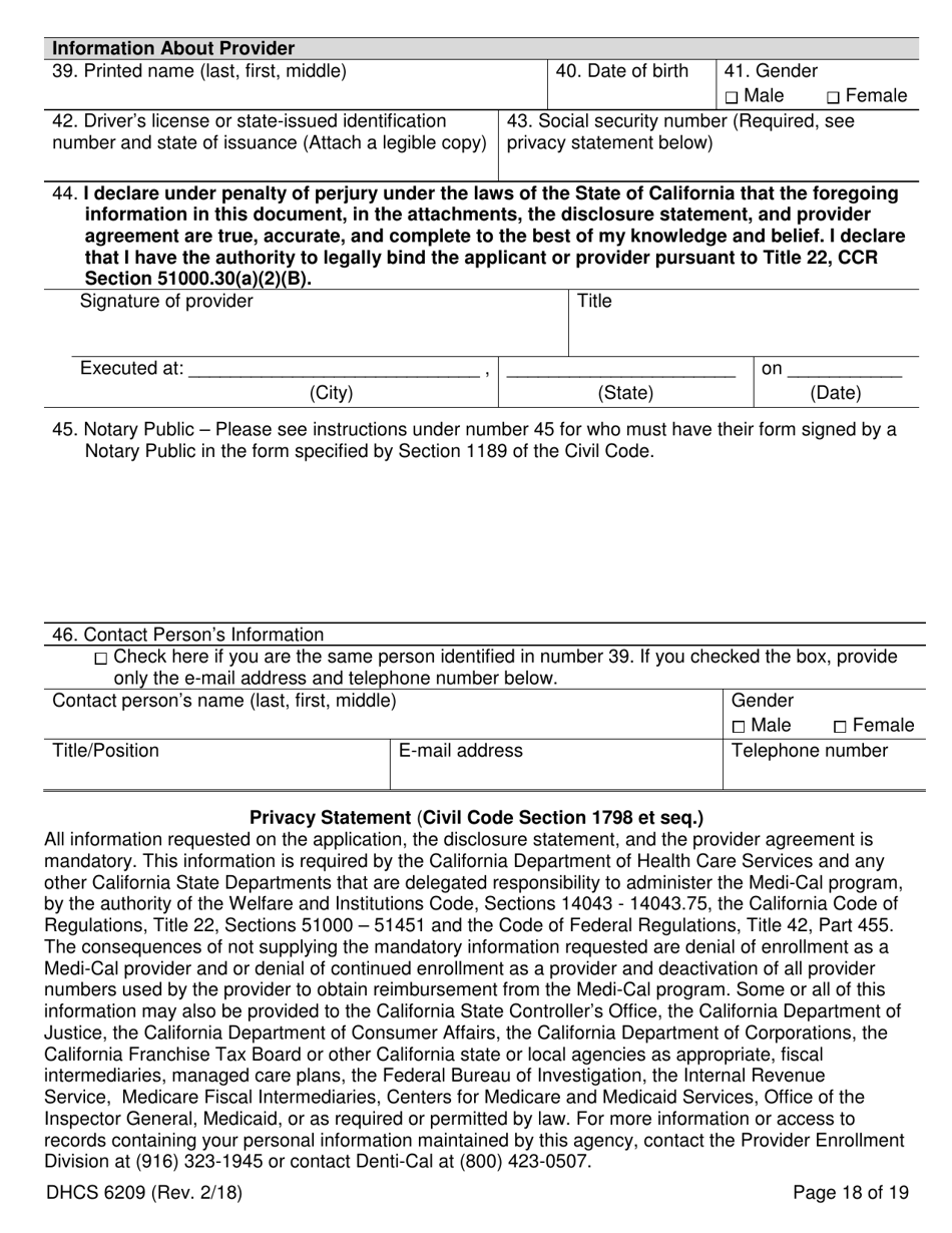 Form DHCS6209 Medi-Cal Supplemental Changes - California, Page 20