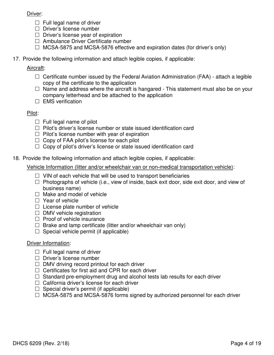 Form DHCS6209 Medi-Cal Supplemental Changes - California, Page 6