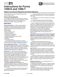 Document preview: Instructions for IRS Form 1098-E, 1098-T