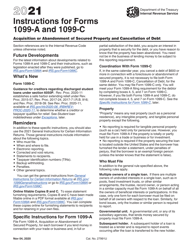 Document preview: Instructions for IRS Form 1099-A, 1099-C, 2021