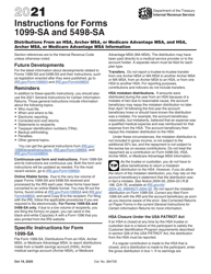 Document preview: Instructions for IRS Form 1099-SA, 5498-SA