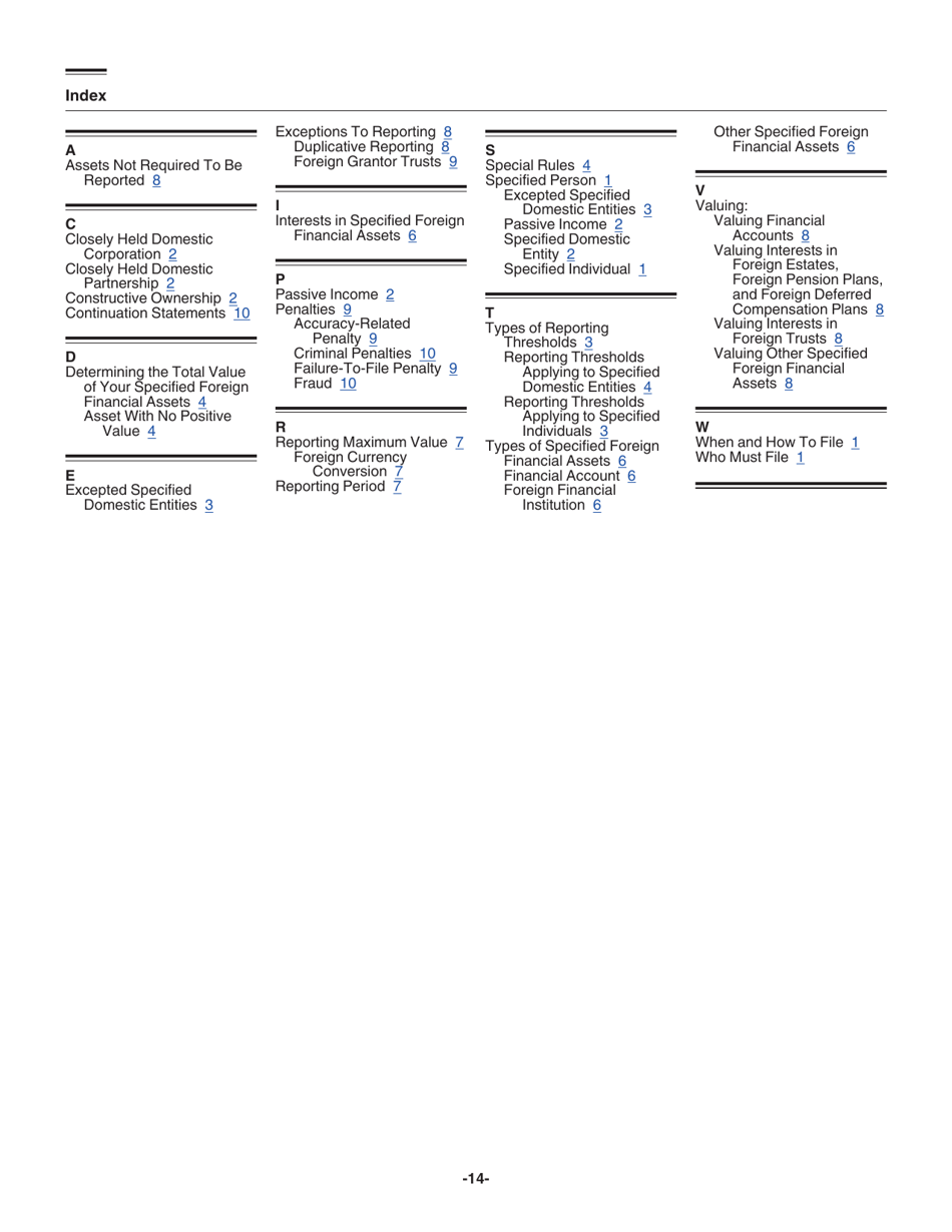 Instructions for IRS Form 8938 Statement of Specified Foreign Financial Assets, Page 14