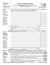 IRS Form 1040 Schedule B Download Fillable PDF or Fill Online Interest