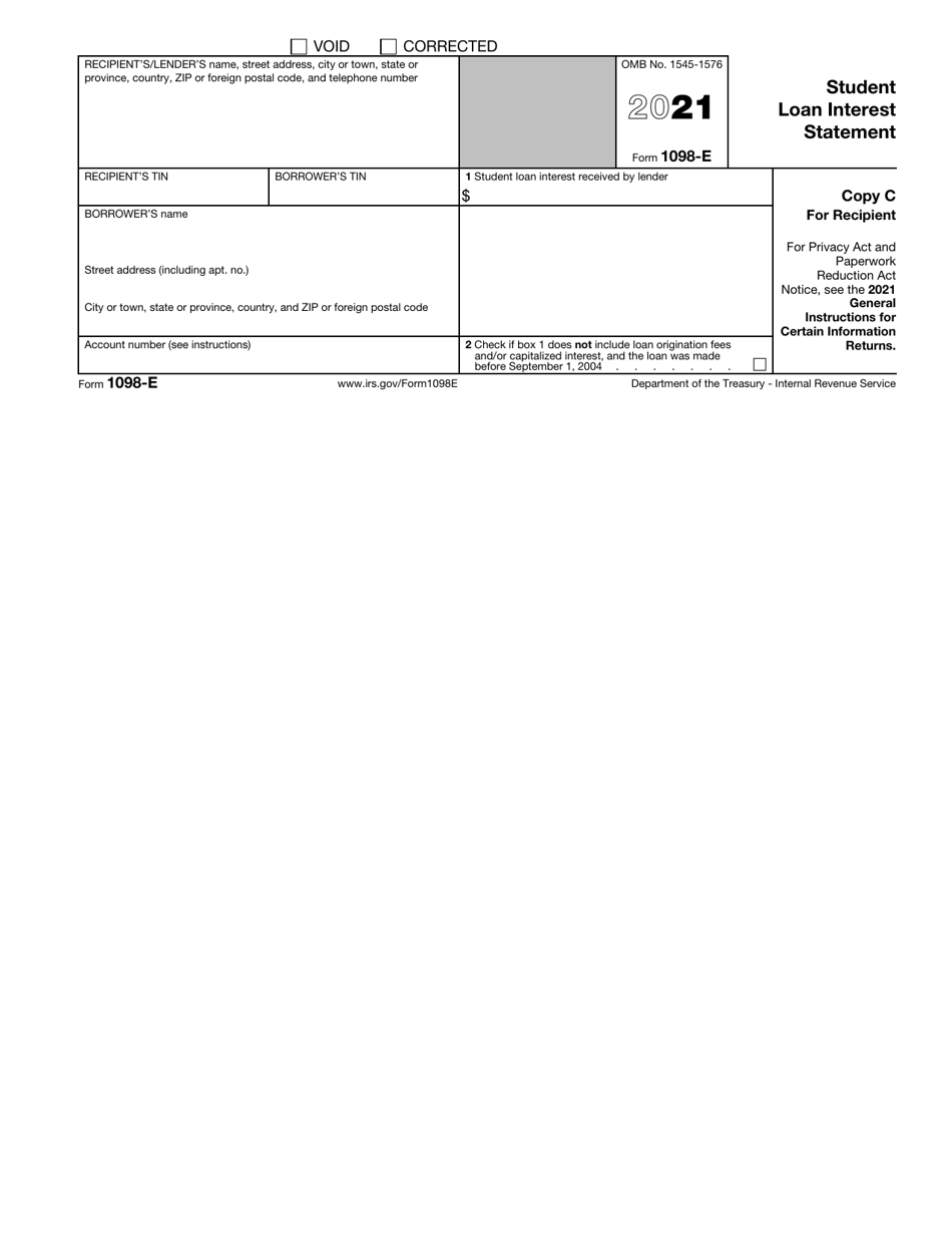 IRS Form 1098-E Student Loan Interest Statement, Page 5