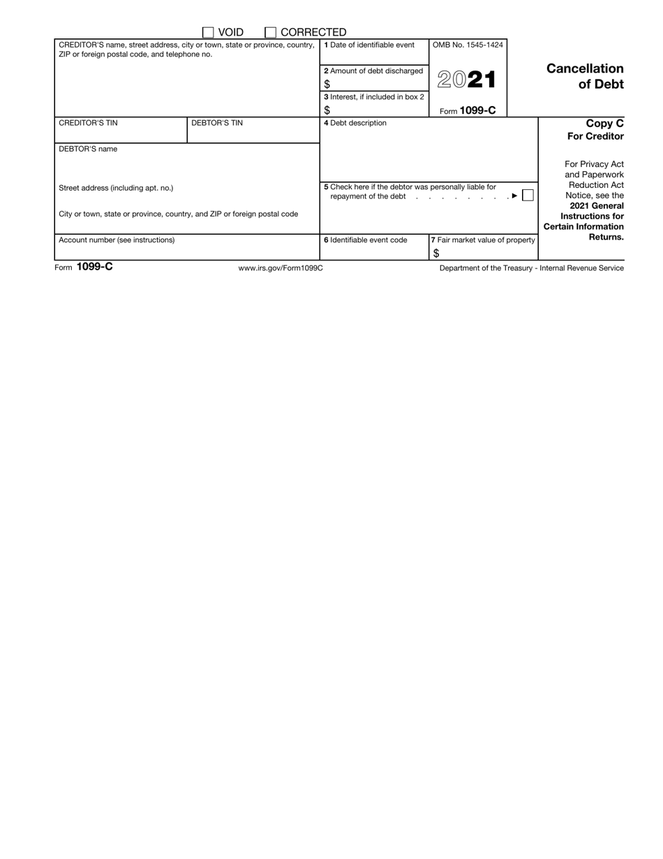 IRS Form 1099-C Cancellation of Debt, Page 5