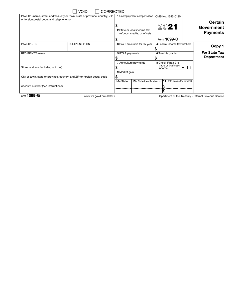 IRS Form 1099-G Certain Government Payments, Page 3