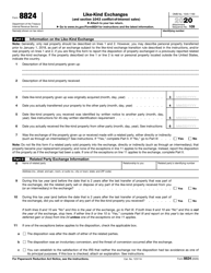 Document preview: IRS Form 8824 Like-Kind Exchanges