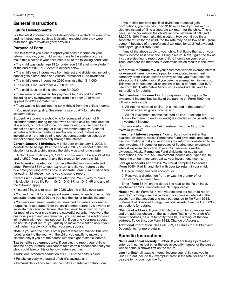 IRS Form 8814 Parents Election to Report Childs Interest and Dividends, Page 3