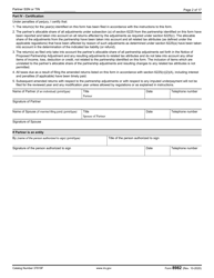 IRS Form 8982 Affidavit for Partner Modification Amended Return Under IRC Section 6225(C)(2)(A) or Partner Alternative Procedure Under IRC Section 6225(C)(2)(B), Page 2