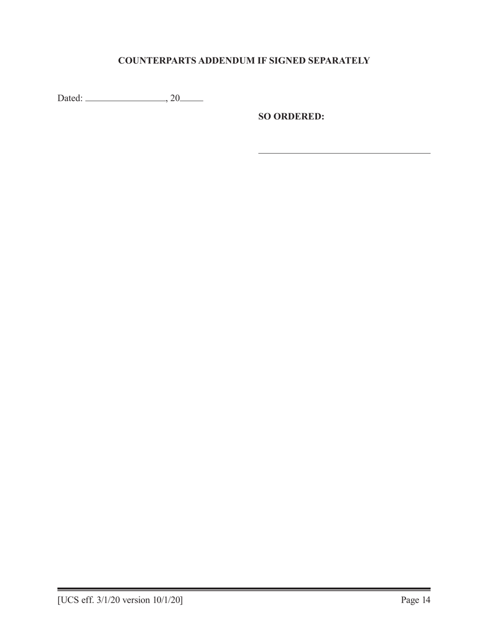 Preliminary Conference Stipulation / Order Contested Matrimonial - New York, Page 14