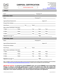 Carpool Certification - Oregon, Page 2