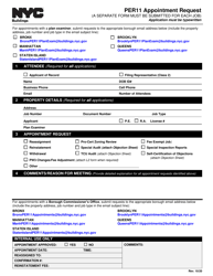 Document preview: Form PER11 Appointment Request - New York City