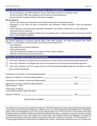 Form FAA-1523A Cash Programs Personal Responsibility Agreement (Pra) - Arizona, Page 2