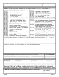 Form DS-1622 Medical History and Examination for Children Age 11 and Younger, Page 2