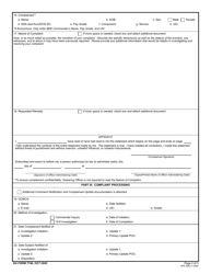 DA Form 7746 Sexual Harassment Complaint, Page 2