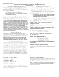 Form OW-8-ES Oklahoma Individual Estimated Tax - Oklahoma, Page 2
