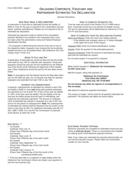 Form OW-8-ESC Oklahoma Corporate, Fiduciary and Partnership Estimated Tax Declaration - Oklahoma, Page 2
