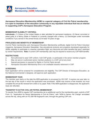 CAP Form 13 Aerospace Education Membership (Aem) Application, Page 2