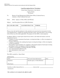 Document preview: Land Description Review Worksheet