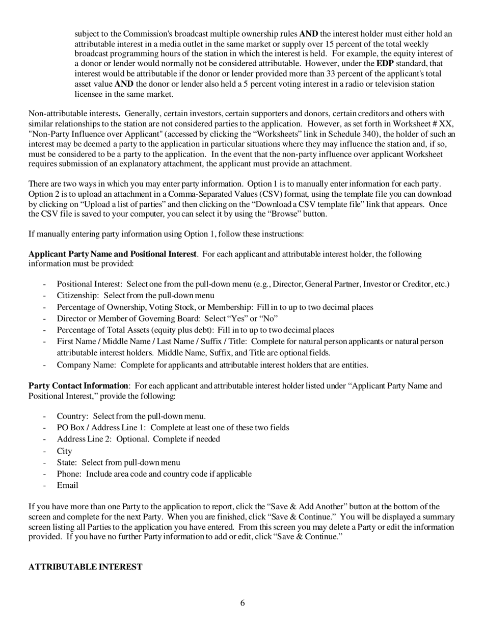 Instructions for FCC Form 2100 Schedule 318 Lower Power Fm Station Construction Permit Application, Page 6