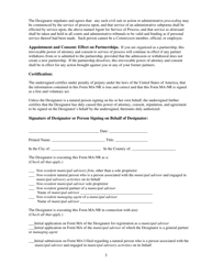 SEC Form 2900 (MA-NR) Designation of U.S. Agent for Service of Process for Non-residents, Page 3