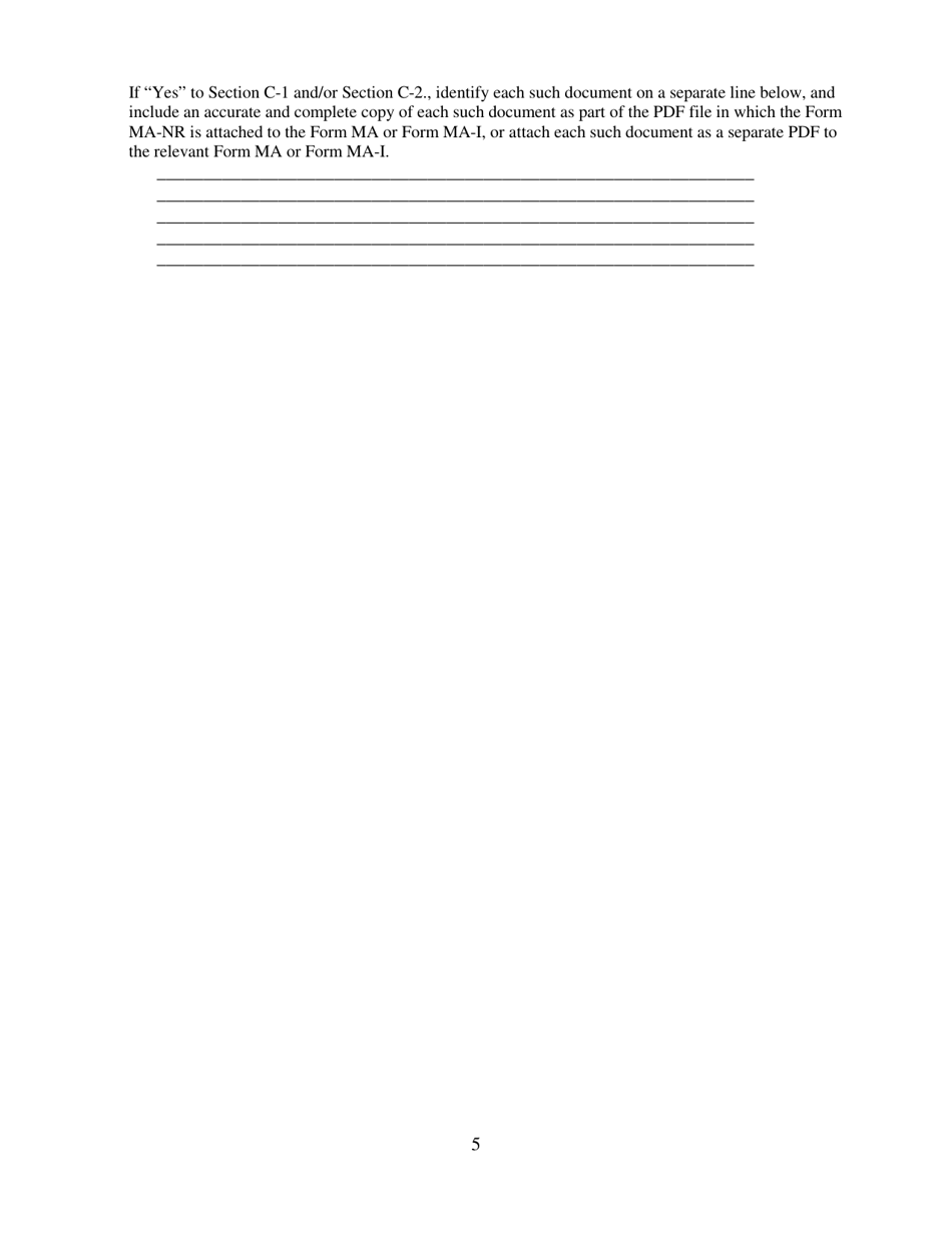 SEC Form 2900 (MA-NR) Designation of U.S. Agent for Service of Process for Non-residents, Page 5
